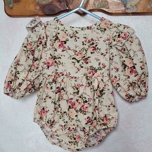 Girls floral onesie
